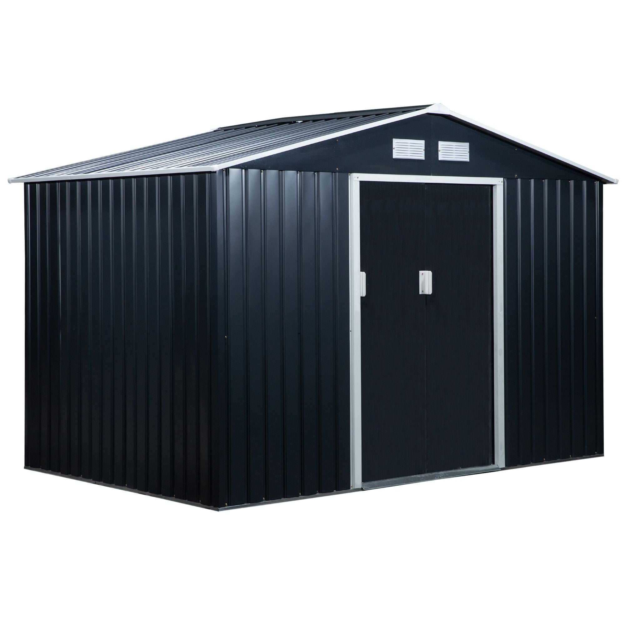 Redskabsskur Med Skydedøre 277 X 195 X 192 M Metal Antracitgrå  4251774948661