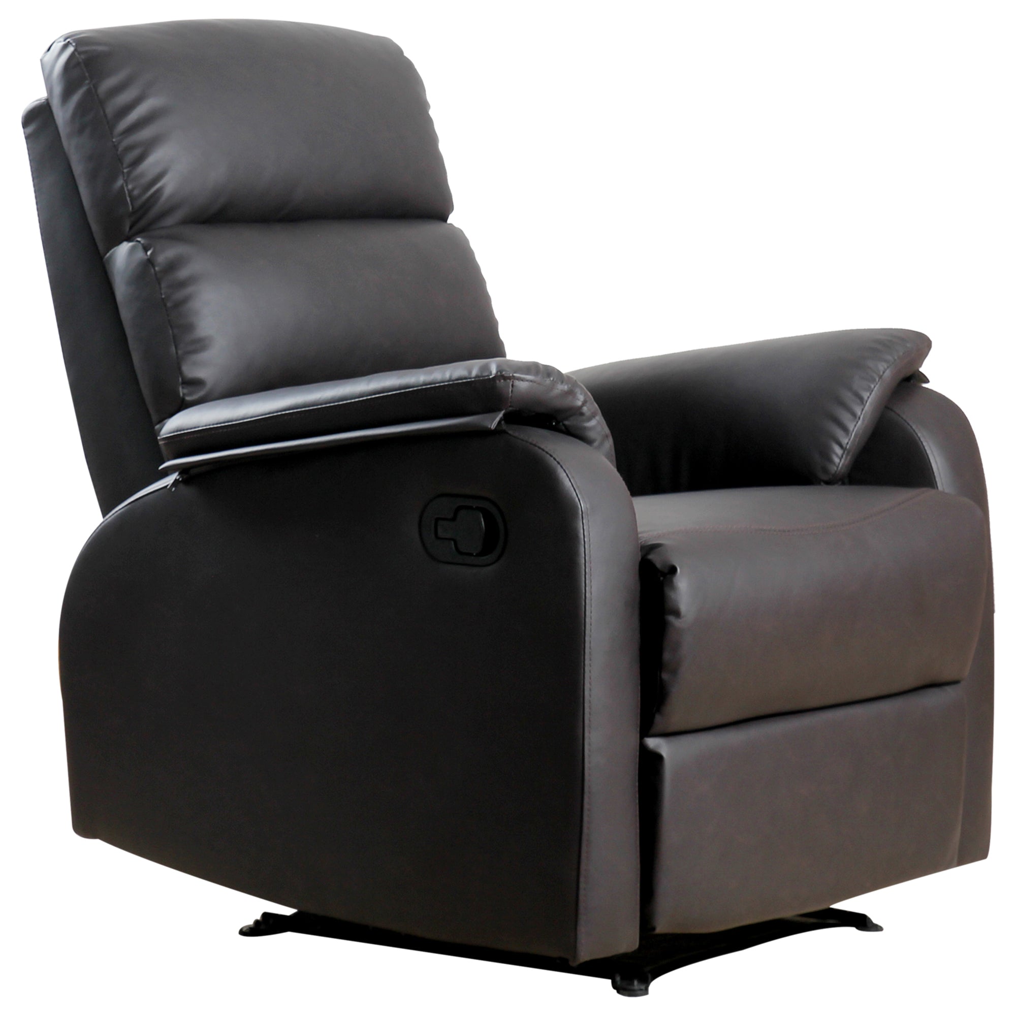 Afslappende Stol Tv-stol Sofa Lænestol Hjørneskrivebord Med Cpu-stativ Justerbar Ergonomisk Kunstlæder Stål Brun 75 X 92 X 99 Cm  4251774922968