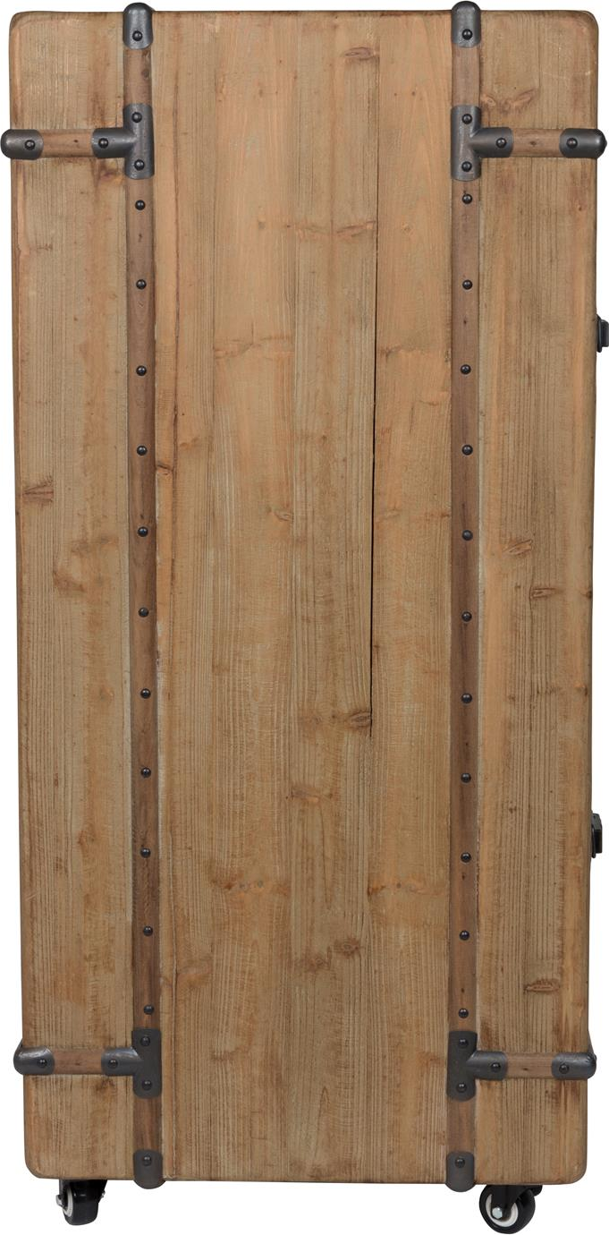 Vinskab Dutchbone Lico Nougat Grantræ Jern Med Skuffe H109 X B50 X D50 Cm Vinreol  8718548032583