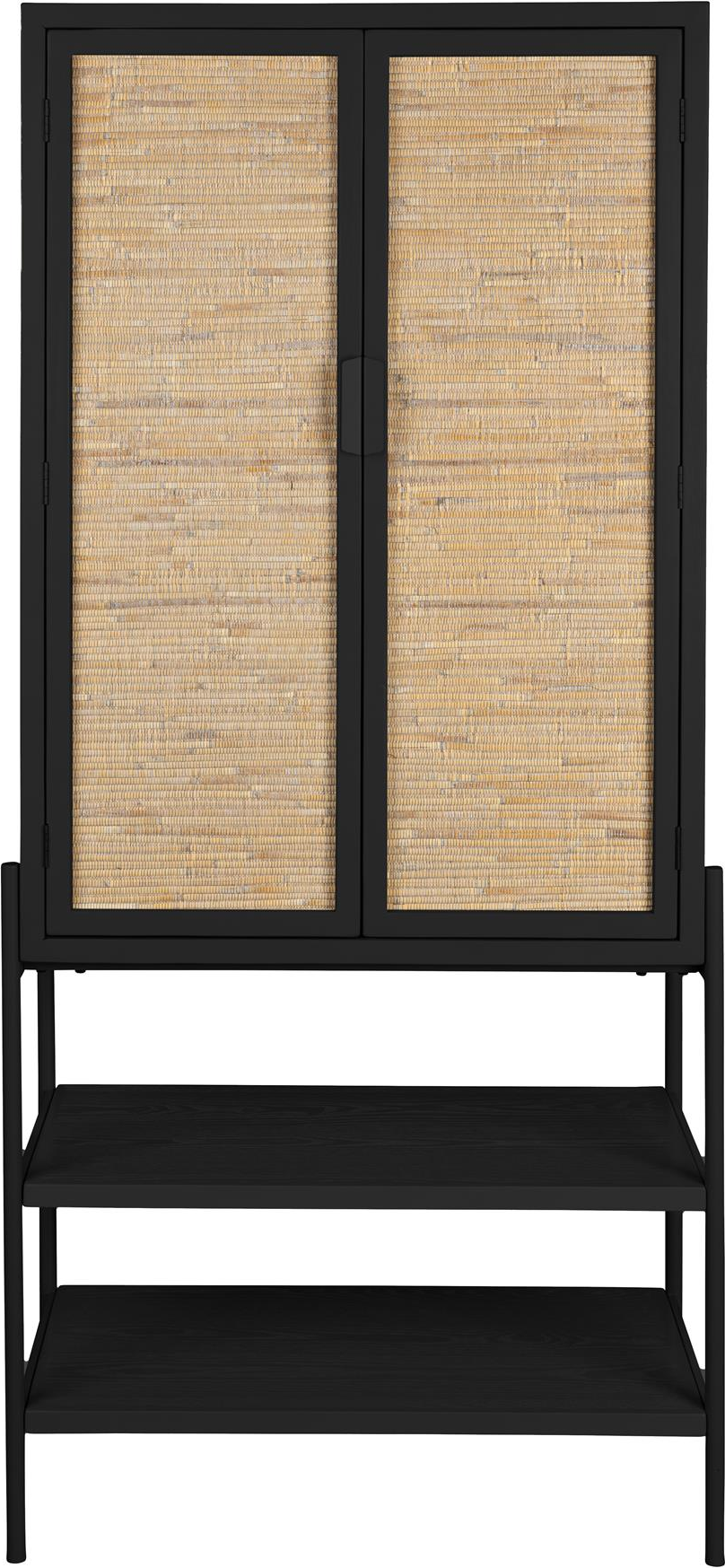 Højskab Dutchbone Yasu I Kinesisk Cyprestræ Med Rattaninspirerede Døre H160xb36xl70 Cm Natur  8718548081635