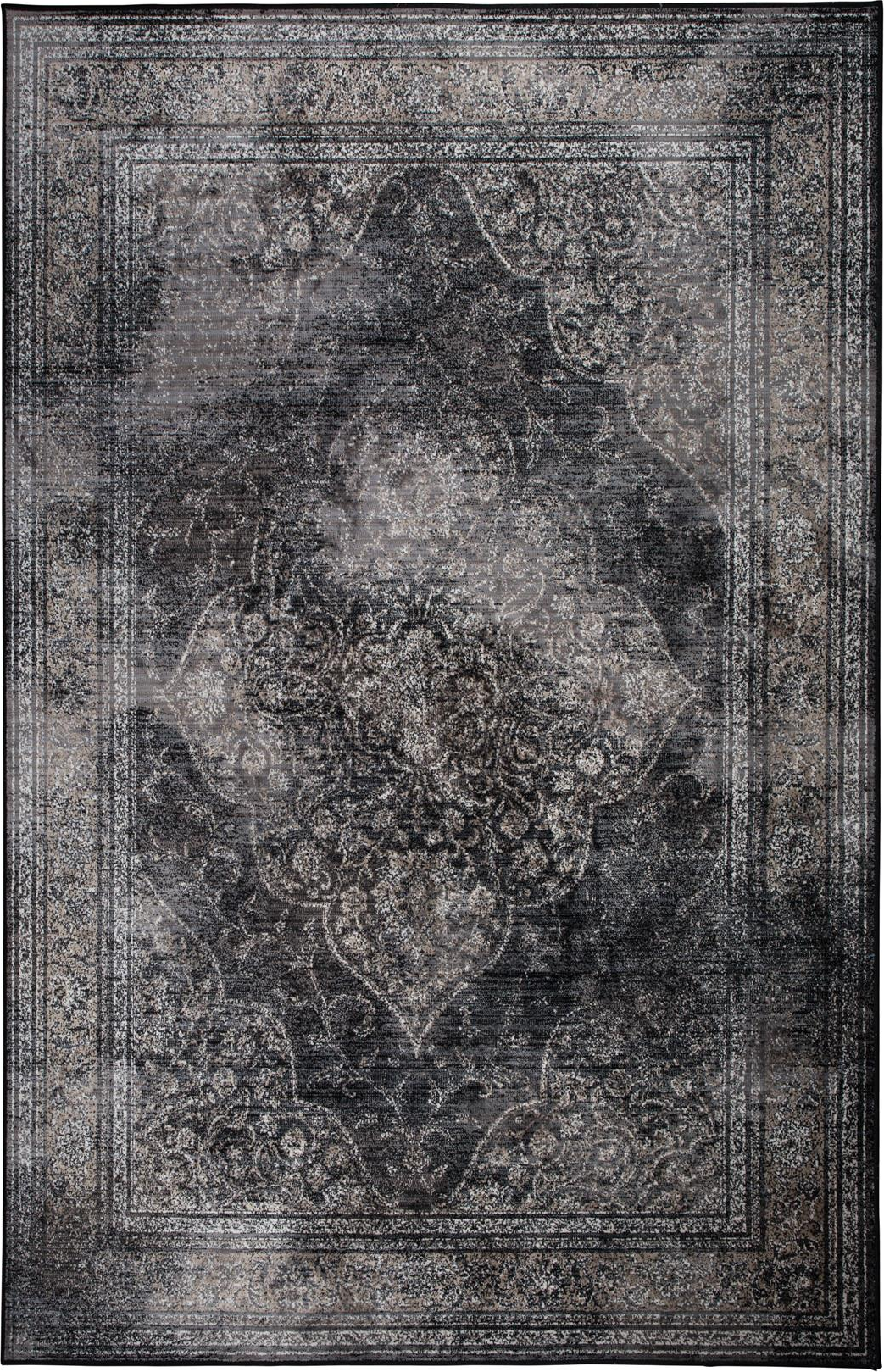 Gulvtæppe Dutchbone Rugged Askegrå 200 X 300 Cm Viskose Bomuld Til Gulvvarme  8718548019201