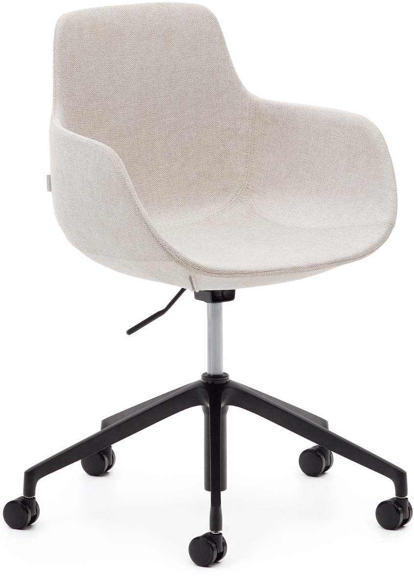 Moderne Beige Kontorstol fra Kave Home Tissiana - Højdejusterbar