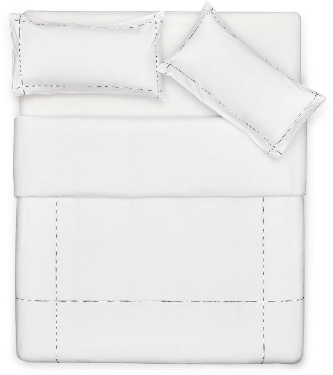 Sengesæt Kave Home Elvia i 100% bomuldspercale - Hvid 220x220 cm