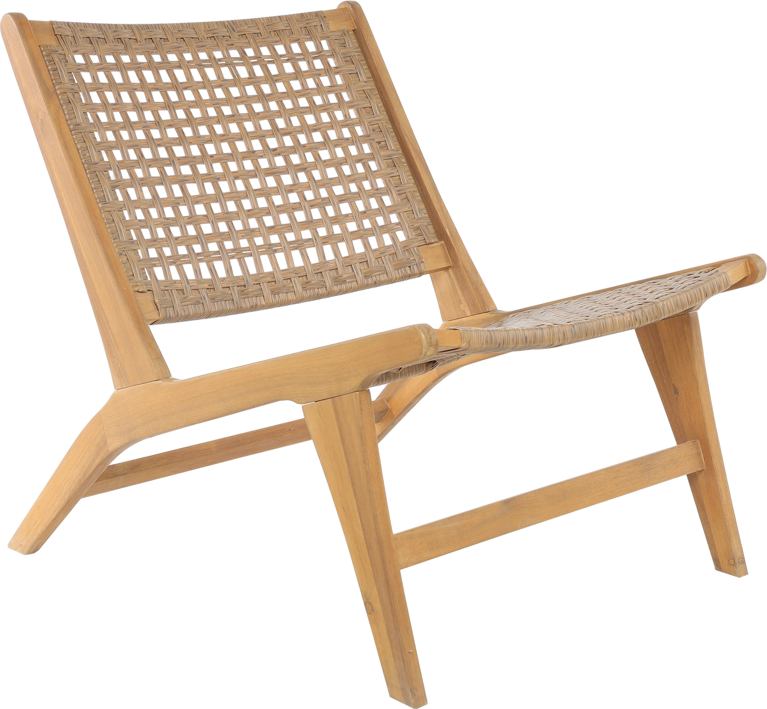 Loungestol Nordlys Furniture Arica I Fsc-certificeret Akacietræ Med Flettet Naturfarvet Reb  3760351894679
