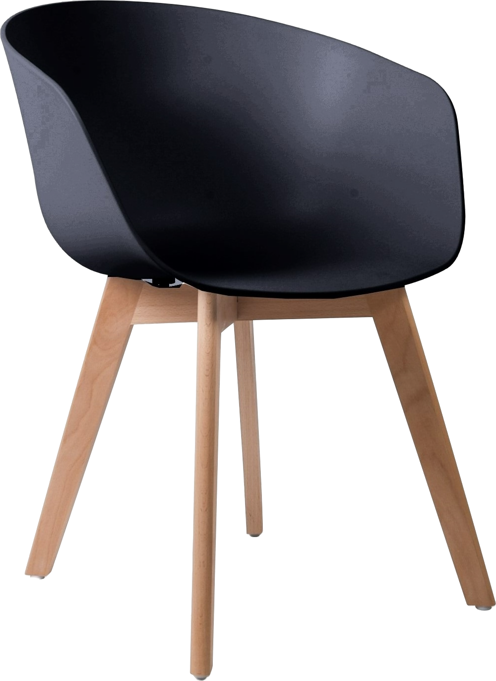 Spisebordsstol Nordlys Furniture Alborg I Sort Polypropylen Med Fsc-certificerede Bøgetræsben  3760351890138