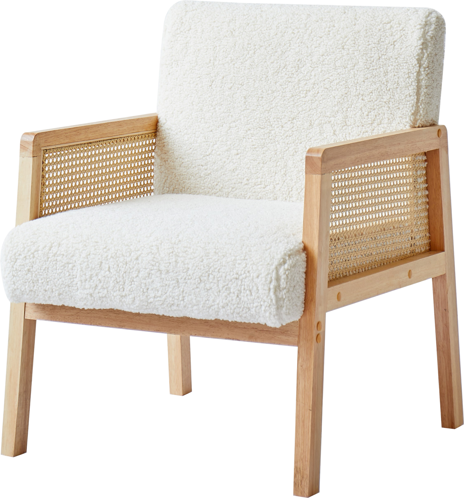 Loungestol Nordlys Furniture Borgo Boucl? Hvid Lænestol H76 X B60 X D64 Cm  3760351894044