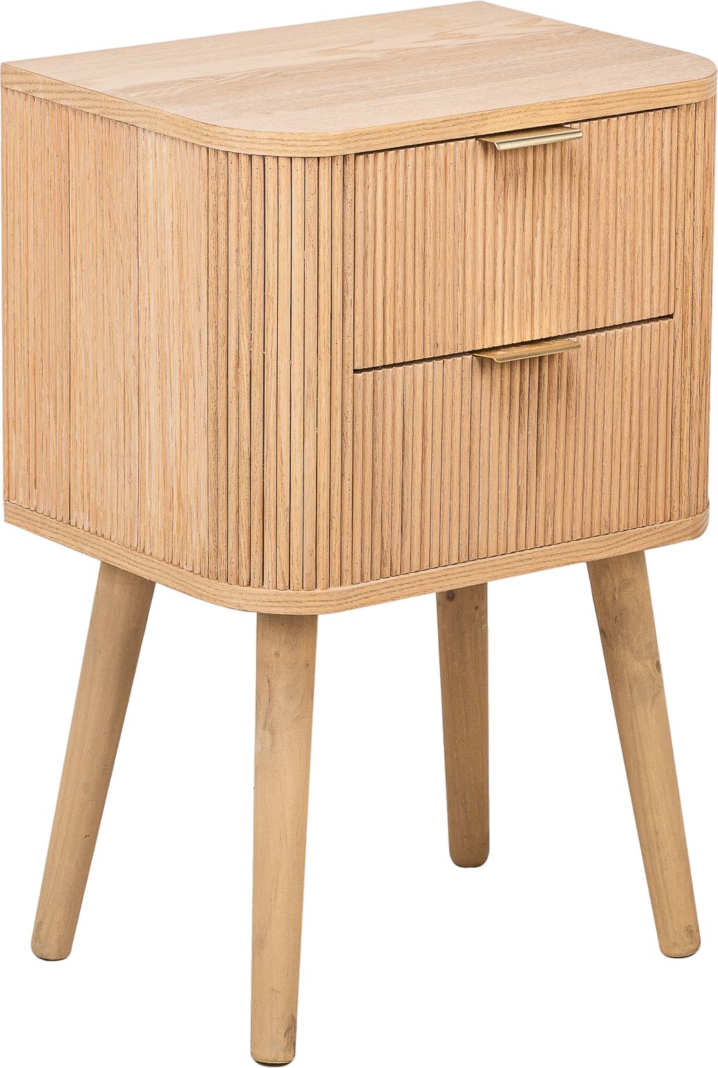 Sengebord Nordlys Furniture Bali2t  -  Fsc-træ Natbord Med 2 Askefinerskuffer 62x40x30 Cm Natur  3760351893412