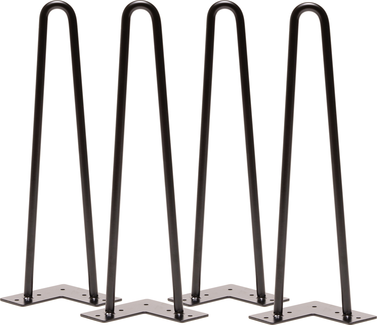 Hairpin Bordben Understel Nielsen Design Elias 2-rods Sort Pulverlakeret Metal H41?b13?l17 Cm