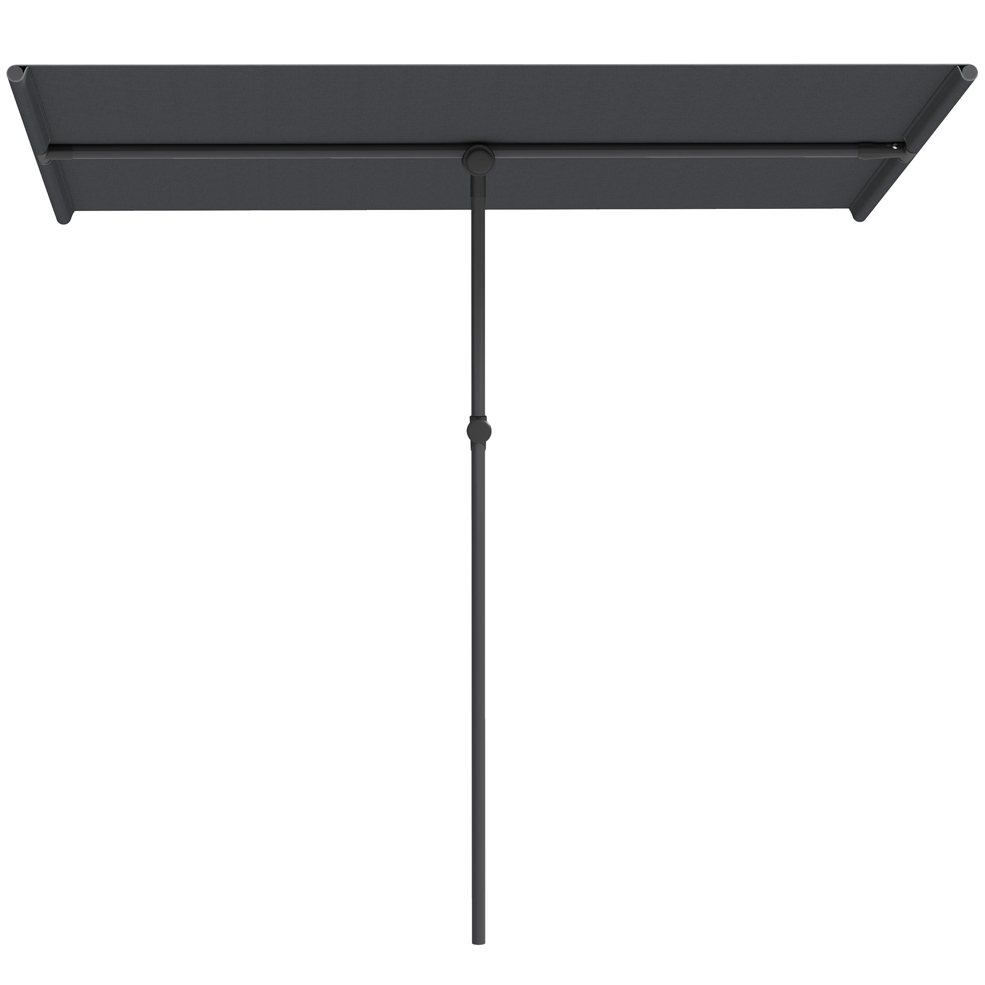 Drejelige Haveparasol i Mørkegrå - Justerbar Højde 150x205cm