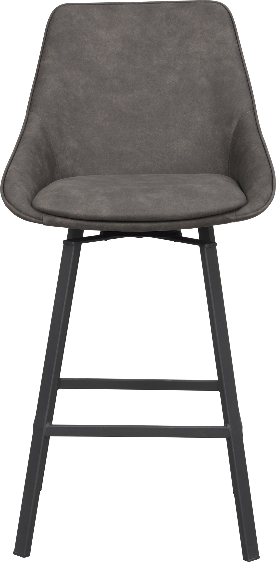 Barstole Rowico Alison 2-pak  -  Sædehøjde 96 Cm Mørkegrå Mikrofiber Sort Metalstel 360 Drejefunktion  7340126571040