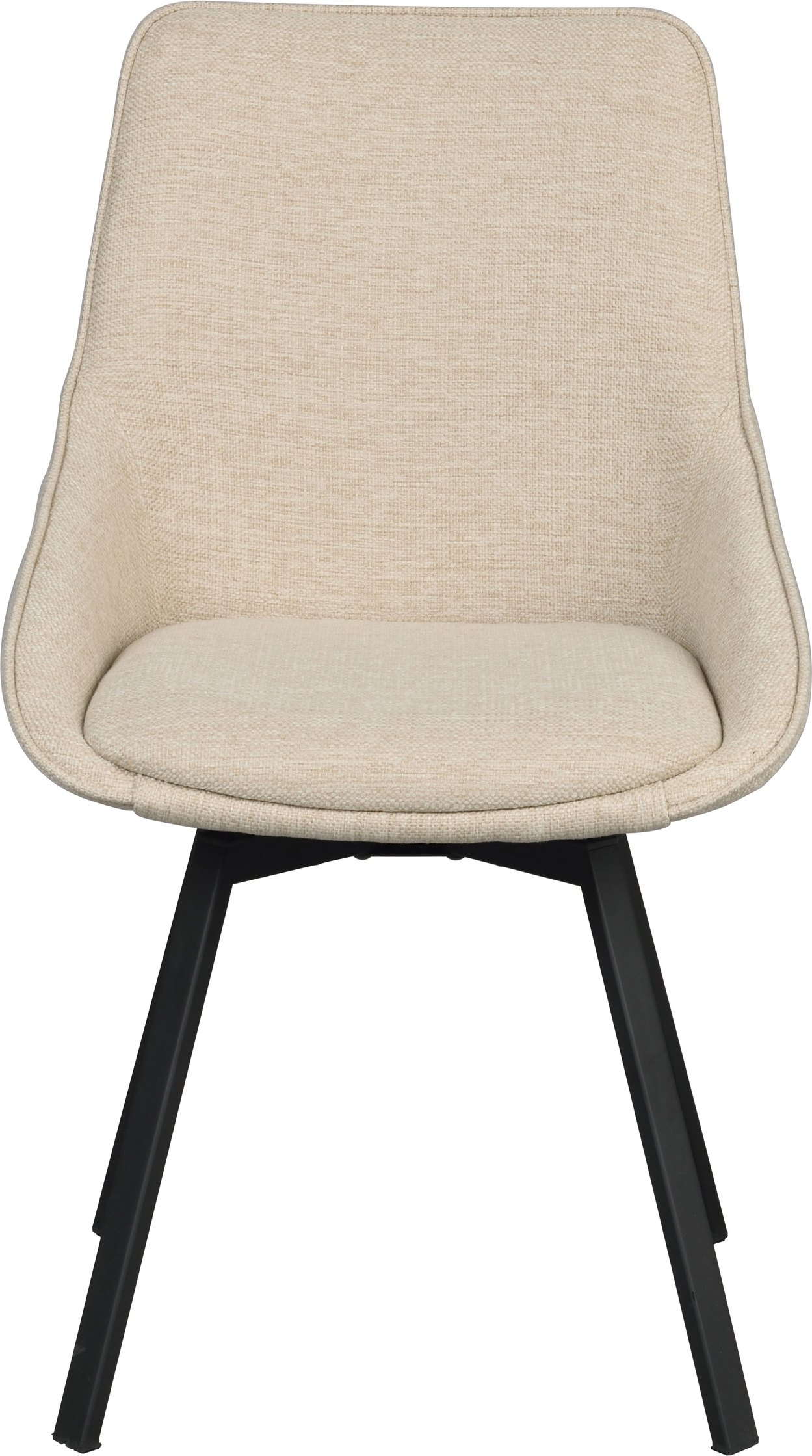 Spisebordsstol Rowico Alison 2-pak Lysebeige Stof Drejefunktion Sort Pulverlakeret Metalstel H87?b51?d60 Cm  7340126585610