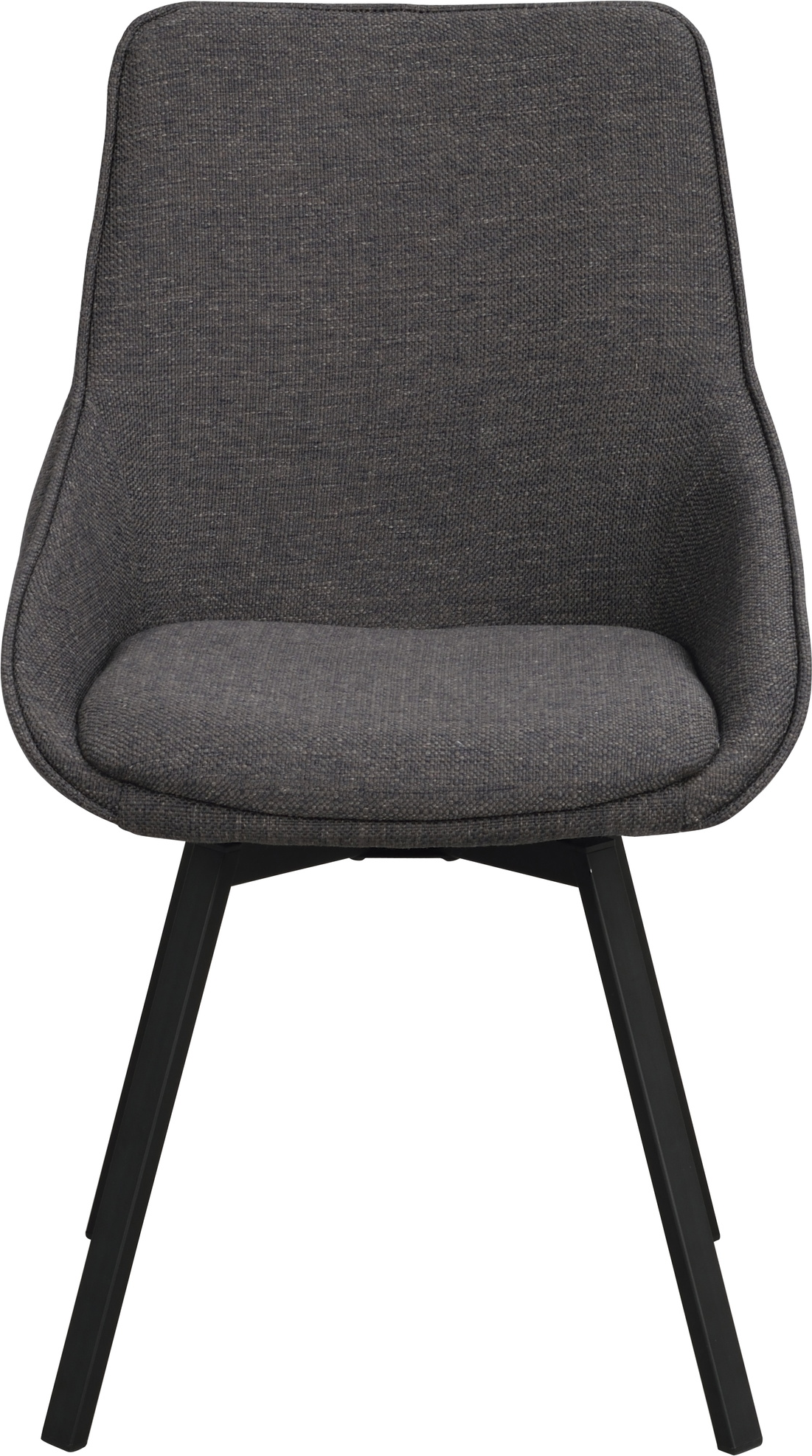 Spisebordsstol Rowico Alison Med Drejefunktion Grå Stof Og Mat Sort Metalben  7340126585672
