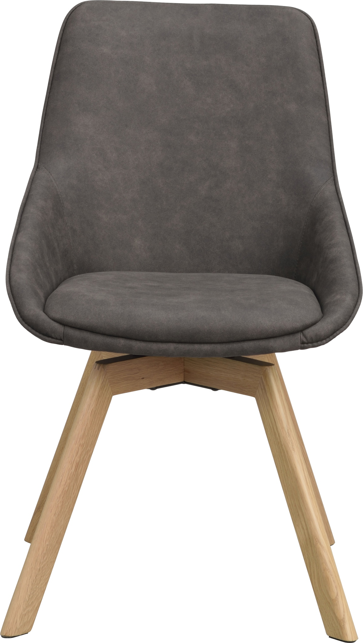 Rowico Alison Spisebordsstol Spisestuestol 2-pak Mørkegrå Polyester Drejefunktion Fsc Egetræ  7340126585788