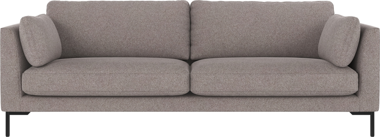 3-personers Sofa Rowico Corwin Brenda Grå-beige Polyester Sort Metalben Fsc-mix Ramme  7340126590898