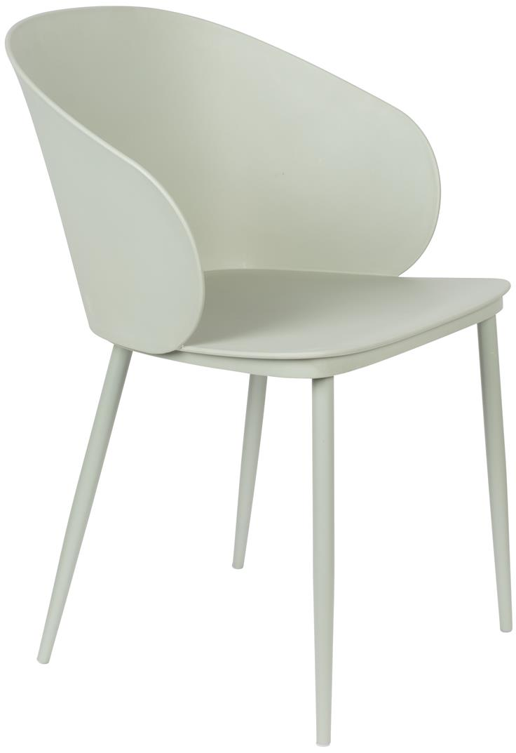 Spisebordsstol Studio White Gigi Sølv Polypropylenstol Med Stålstel H81xb57xl535 Cm  8718548051997