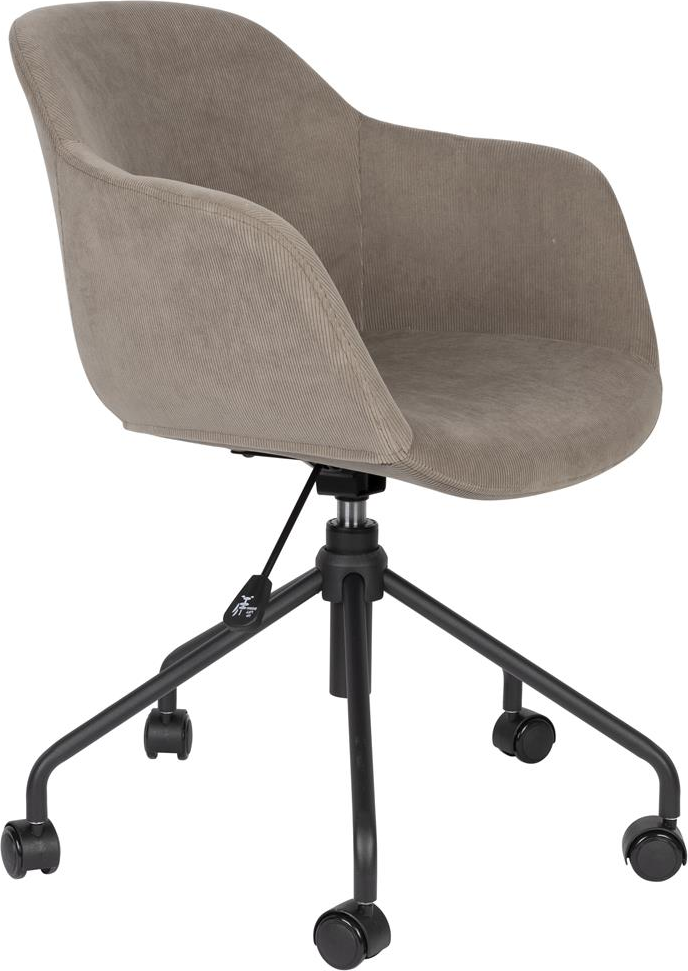 Kontorstol Studio White Junzo Stengrå Polstret Arbejdsstol Med Drejelige Hjul Og Armlæn 59?56?79 Cm  8718548066953