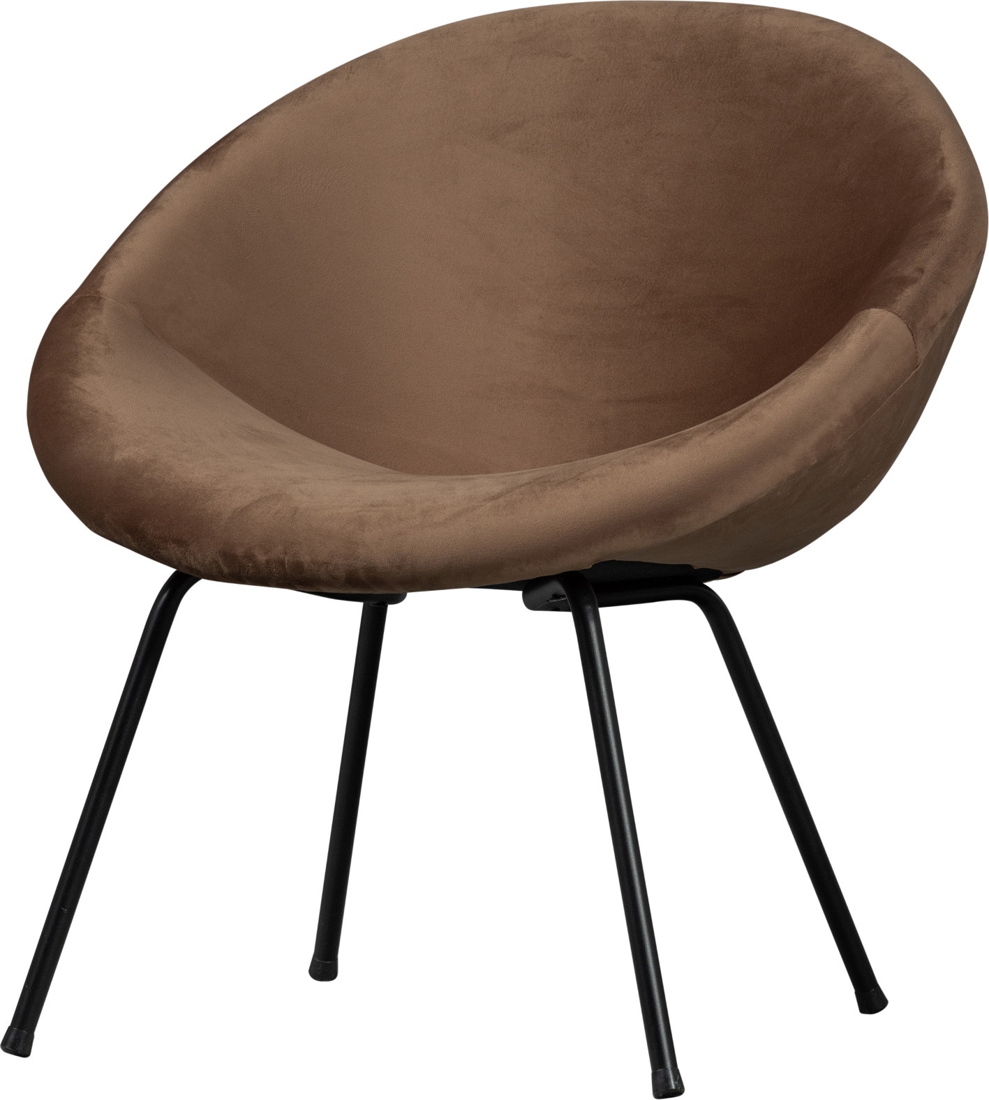 Lænestol Woood Collection Moly Toffee Mat Velvet H74xb75xd76 Cm Lounge-stol  8714713178872
