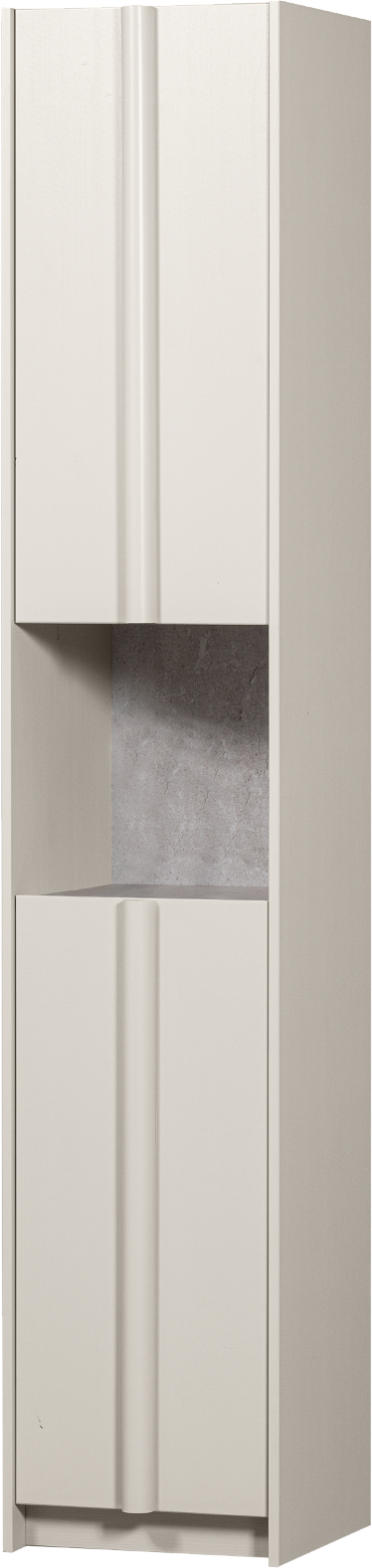 Vægskab Woood Basu Mat Grå Fsc-fyrretræ H210?b40?d42 Cm Minimalistisk Opbevaringsskab  8714713184873