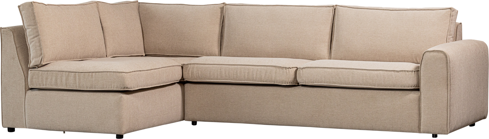 Hjørnesofa Venstrevendt Woood Freek 284x175 Cm Varm Beige Polyester  8714713185139