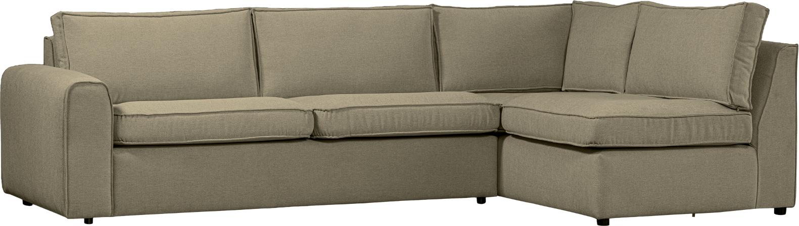 Hjørnesofa Højrevendt Woood Freek Lysegrøn Polyester L284 X B175 X H80 Cm  8714713189021