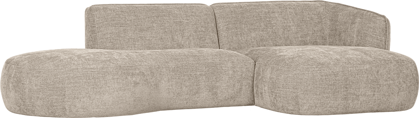 Hjørnesofa Woood Polly Højrevendt Sand Polyester  8714713185634