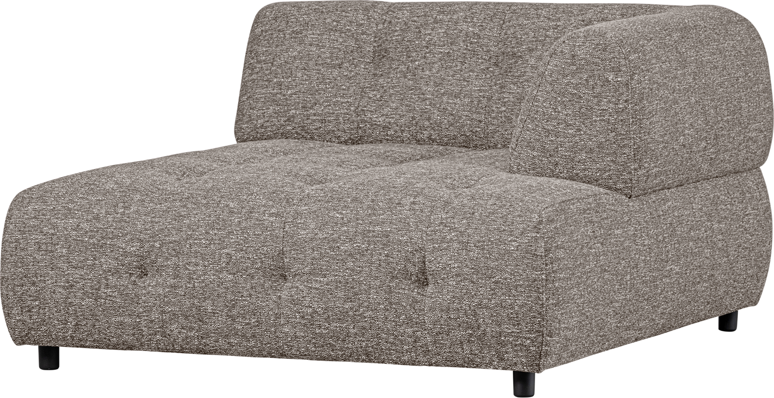 Modulær Sofa Woood Louis 15 Chaiselong Højre Grov Melange Kaffe 122x140x73 Cm  8714713195237
