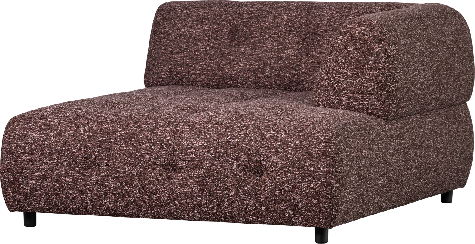 Modulsofa Woood Louis 15 Chaiselong Højre Grov Melange Lyserød 122x140x73 Cm  8714713195244