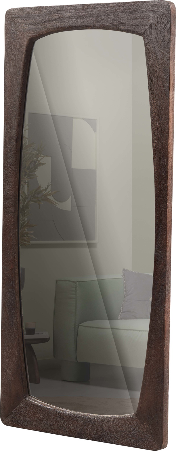 Spejl Woood Collection Lima 113 X 53 Cm Vægspejl Med Valnødefarvet Mangotræramme Organisk Design  8714713185733