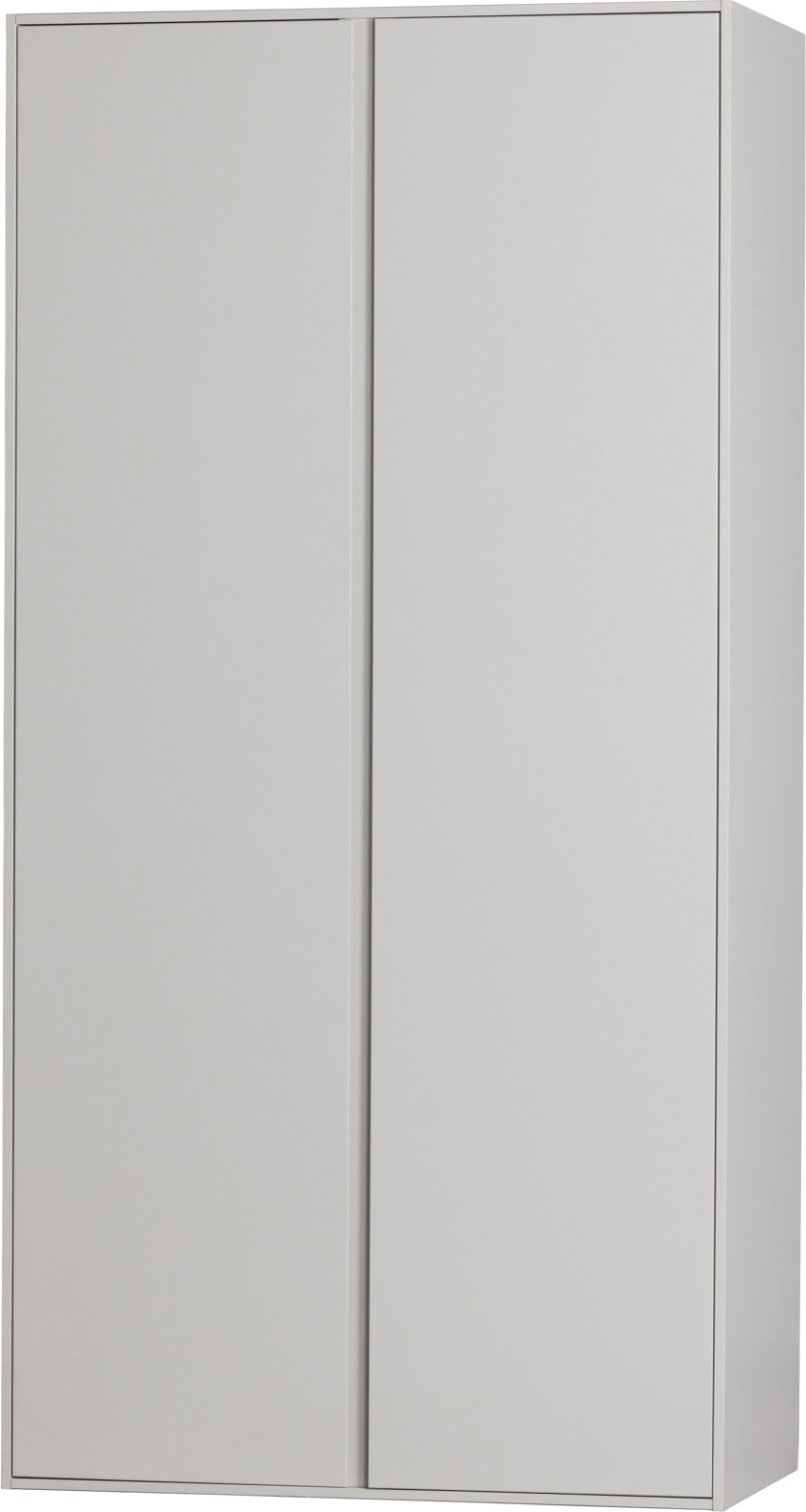 Garderobeskab Woood Collection Maevy H200xb100xd53 Cm Skygrå Fyrretræ  8714713165216