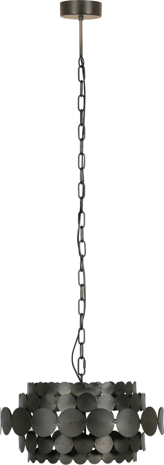 Pendellampe Woood Kaki Sort Jern ø46xh26 Cm Metalskærm E27  8714713114368