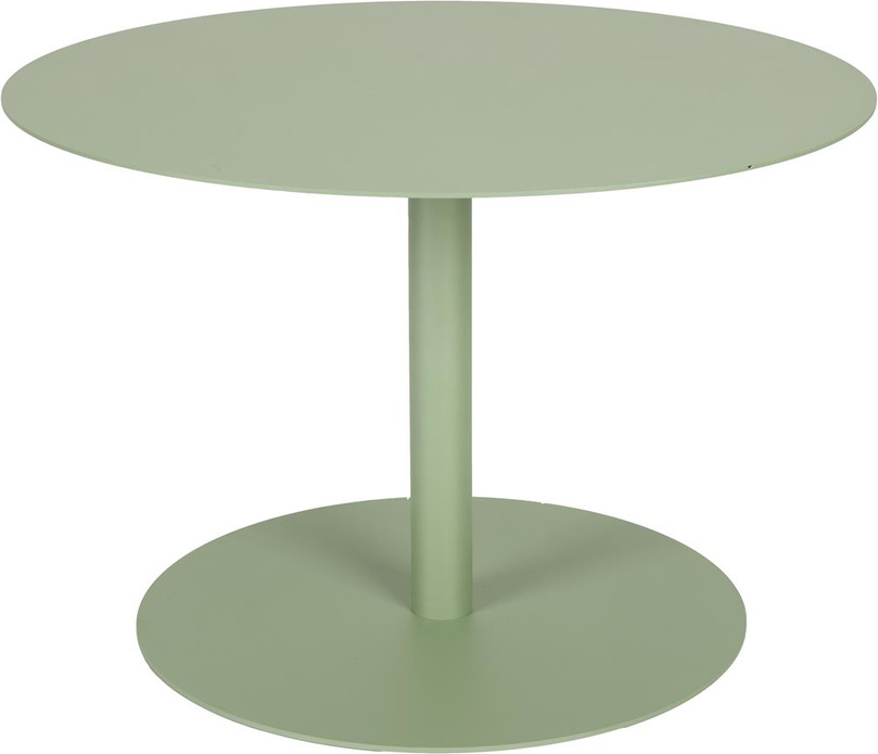 Sofabord Zuiver Snow ø60 X H40 Cm Støvet Grøn Stål Rund Indendørs Og Udendørs  8718548096370
