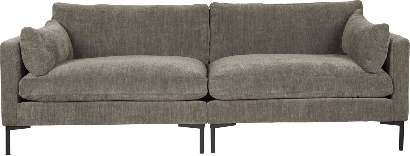 3-personers Sofa Zuiver Summer Kaffe Stof Aftageligt Betræk ø230x101x82 Cm  8718548064959