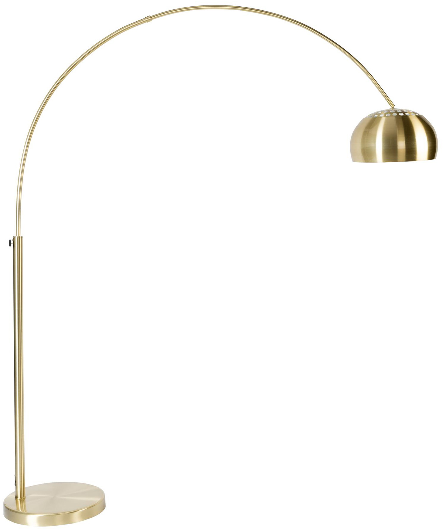 Zuiver Bow Gulvlampe 190 Cm  -  Justerbar Højde I Robust Jern Stenlysgrå  8718548025899