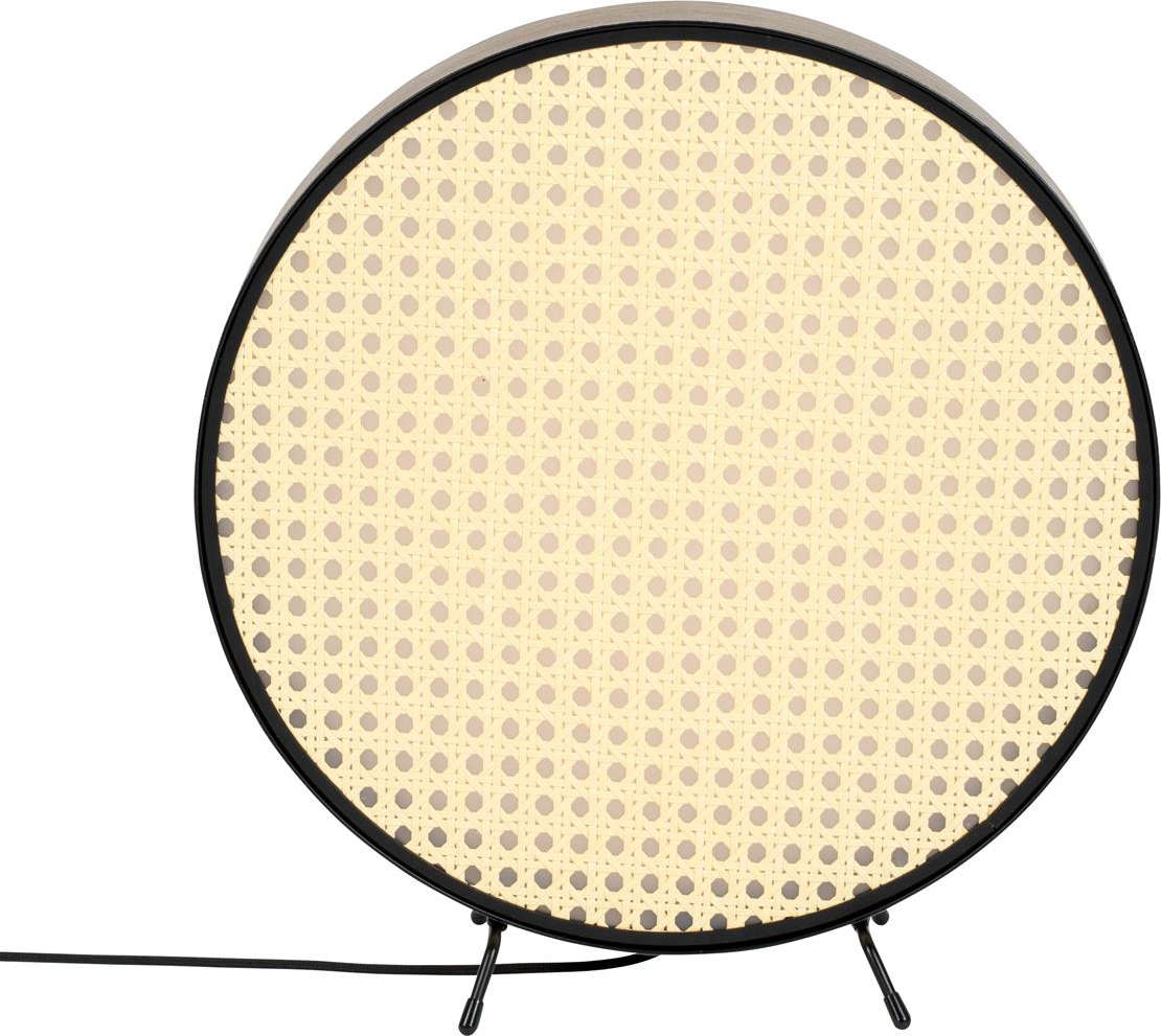 Bordlampe Zuiver Sien I Træ Med Rattan Skærm Beige  8718548057616