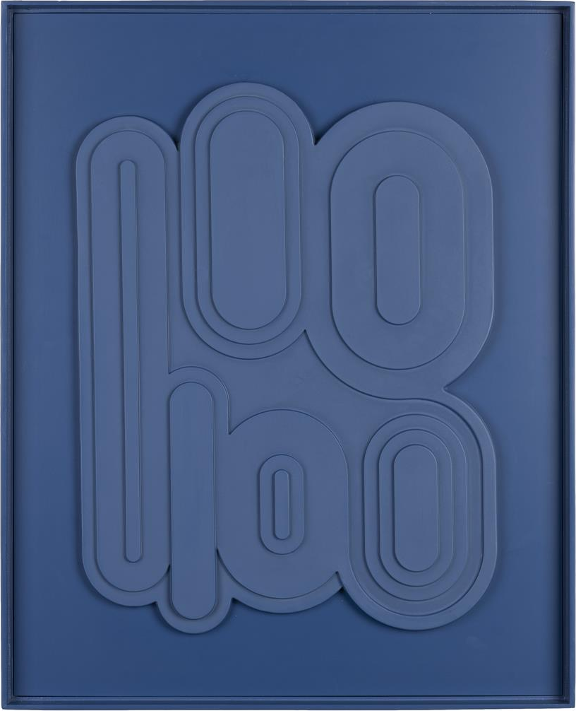 3d-relief Vægkunst Zuiver August Koboltblå Gips Med Træramme 52x64x4 Cm  8718548075351