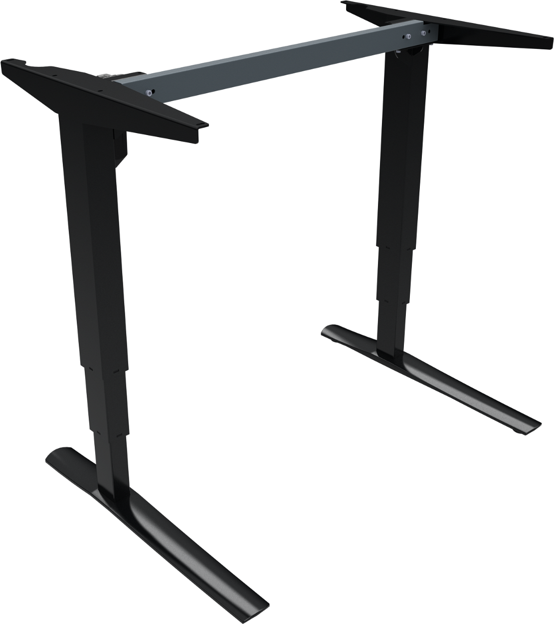 Hæve-sænkebordstel Zennord Riserest Sort Metal Justerbart 65-125 Cm En527 T?v  5704142141212|570414