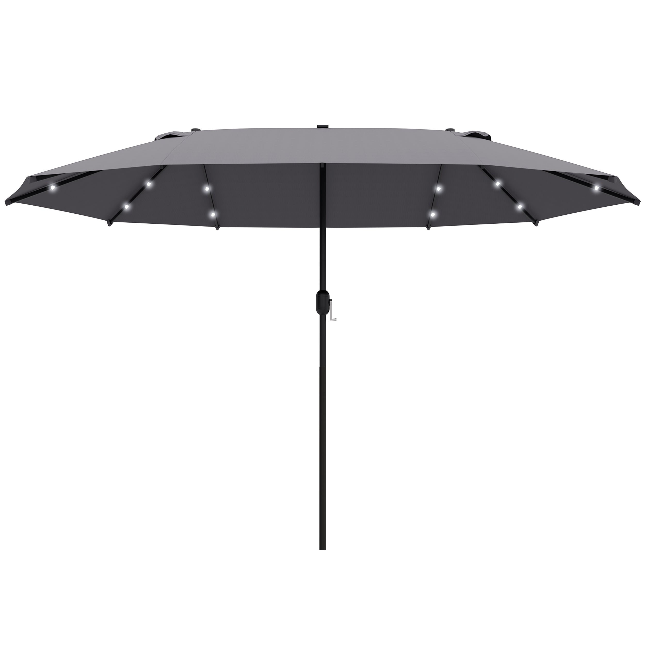 Oval Parasol Mørkegrå 440 X 260 Cm  4251774935807