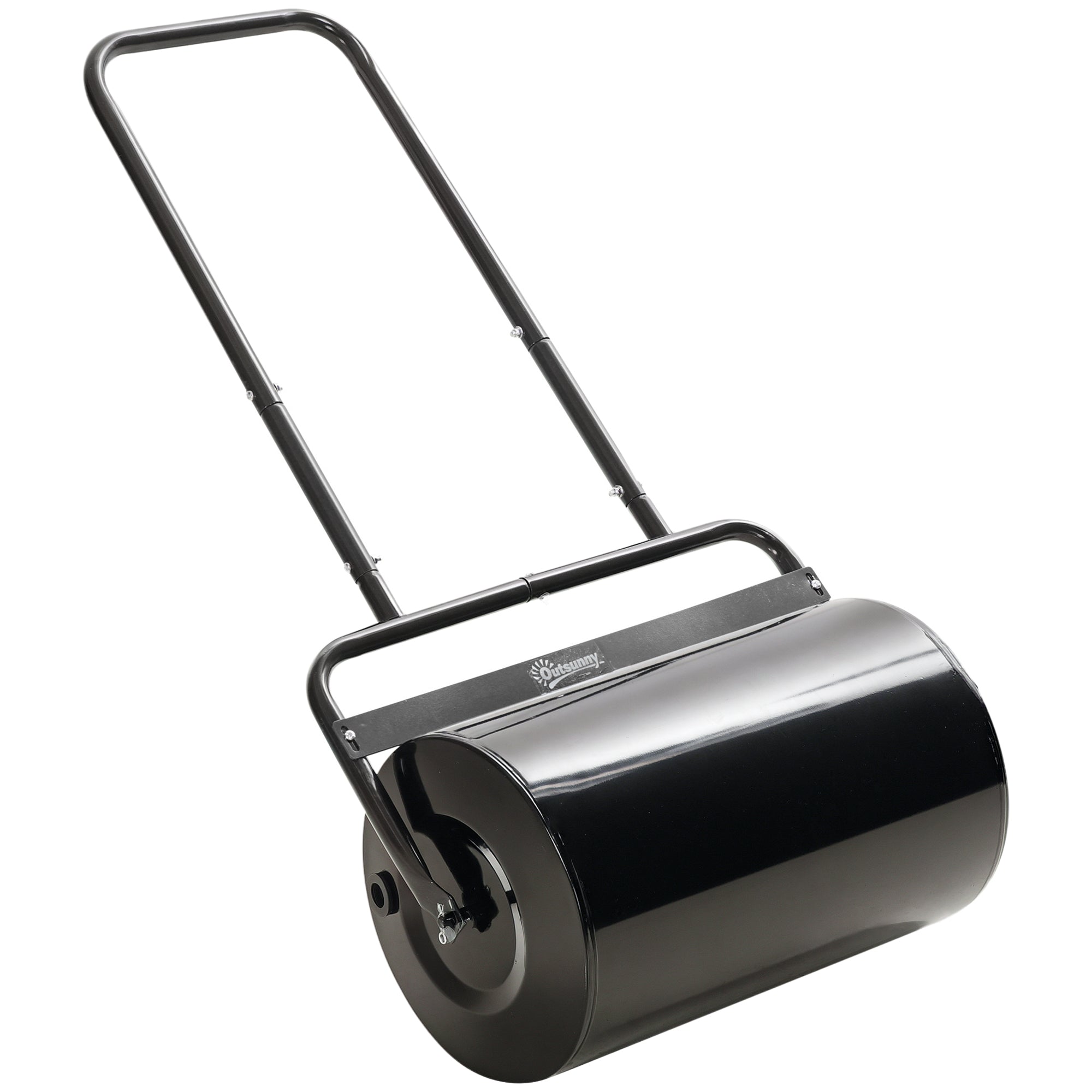 Plænetromle Med U-håndtag Havetromle Havetromle 32 Cm Diameter 38 L Vand62 Kg Sand Metal Sort 58 X 325 X 113 Cm  4250871206339