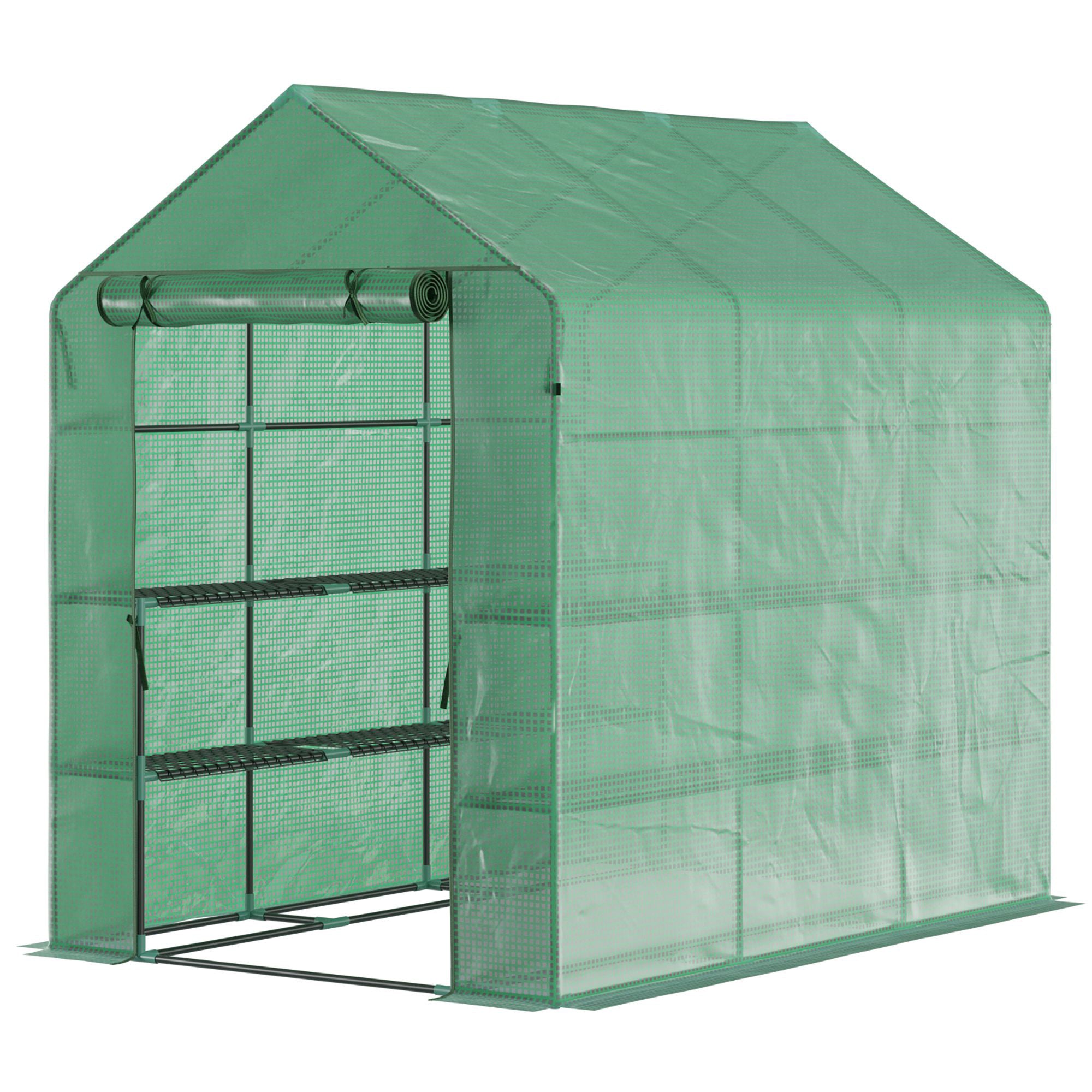 Plastikdrivhus med 8 hylder - Perfekt til dine planter!