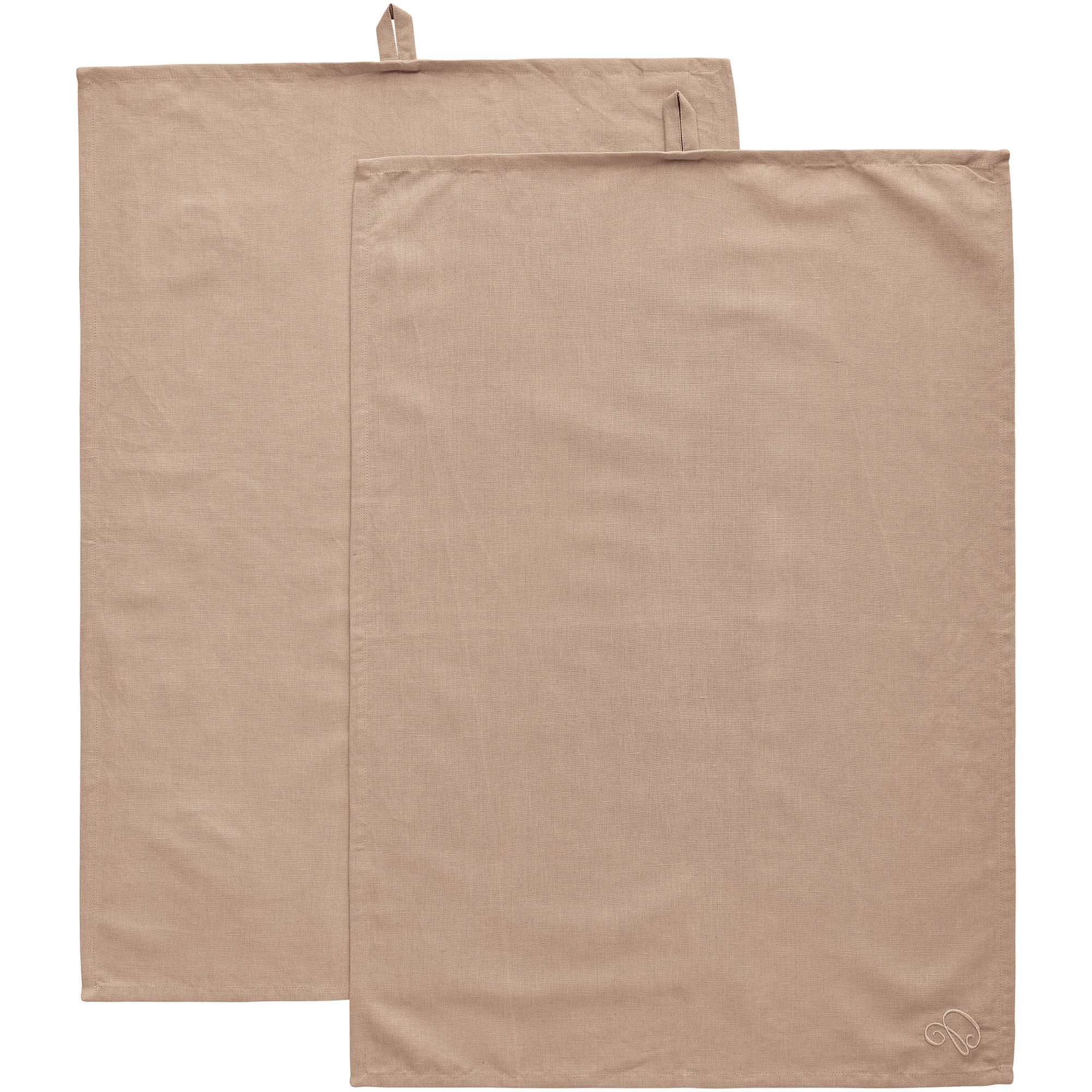 Decotique Sienna Viskestykke 2-pak i Taupe - Elegant Køkkenudstyr
