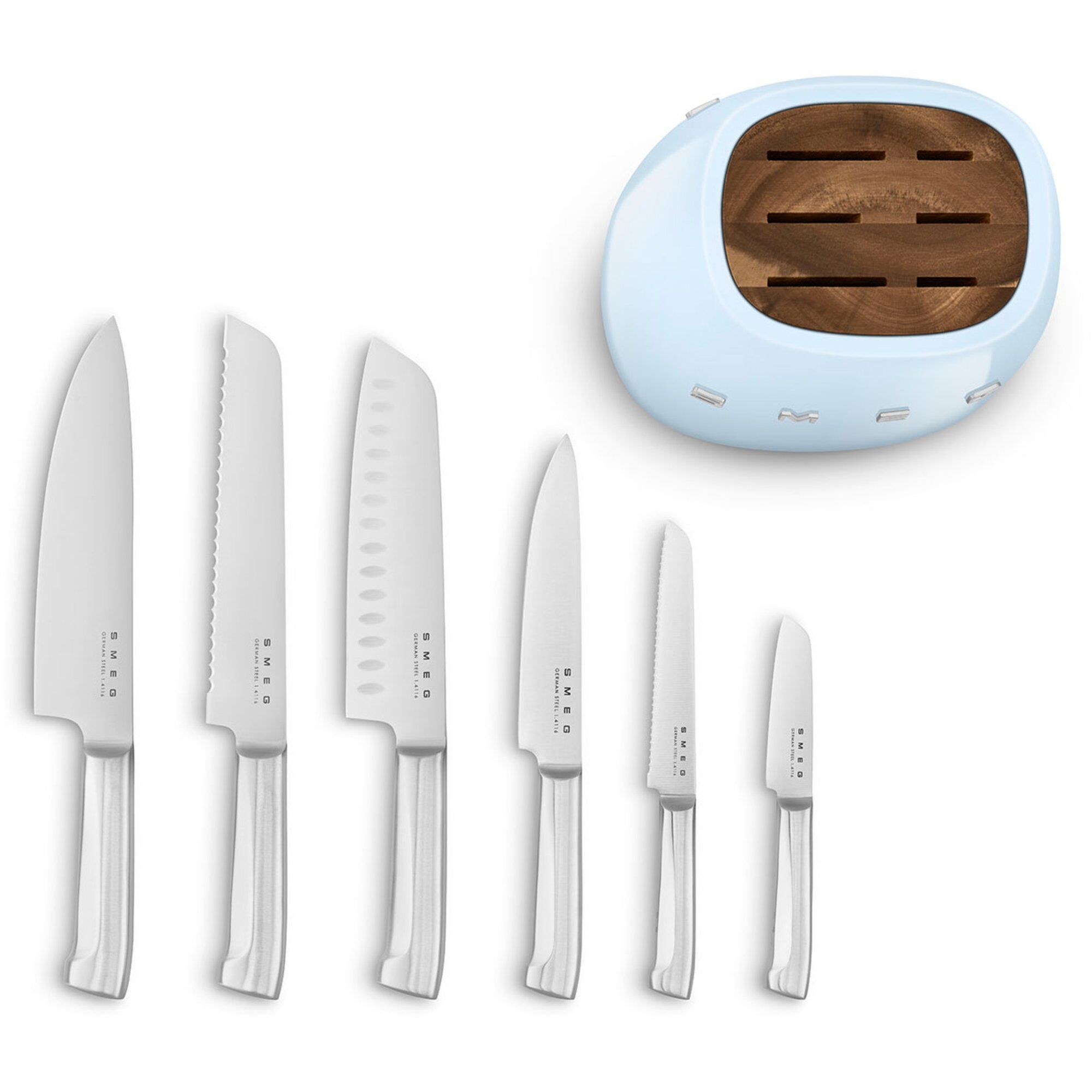 Knivblok Med Knive 6 Stk Blå  8017709344207