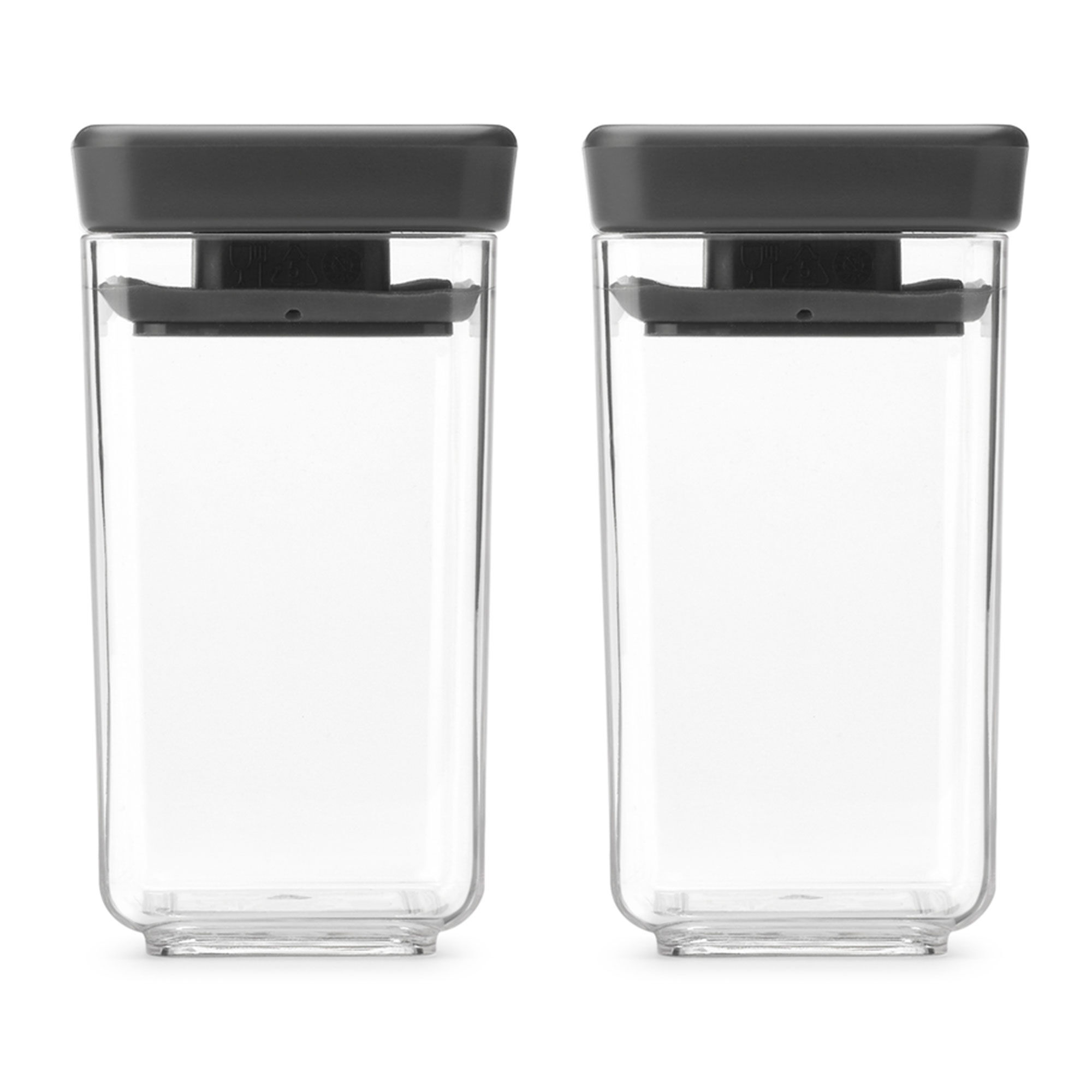 Brabantia Tasty Stapelbart Beholderesæt 2 Dele Mørkegrå