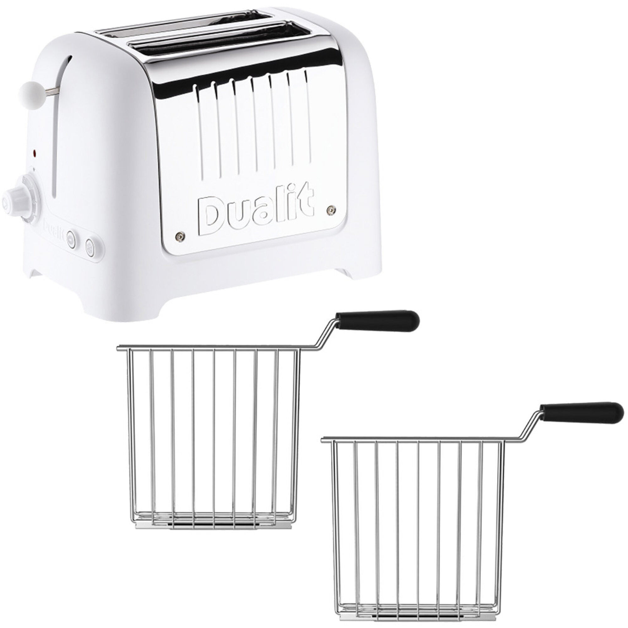 Lite Brødrister 2 Skiver  Rist Hvid