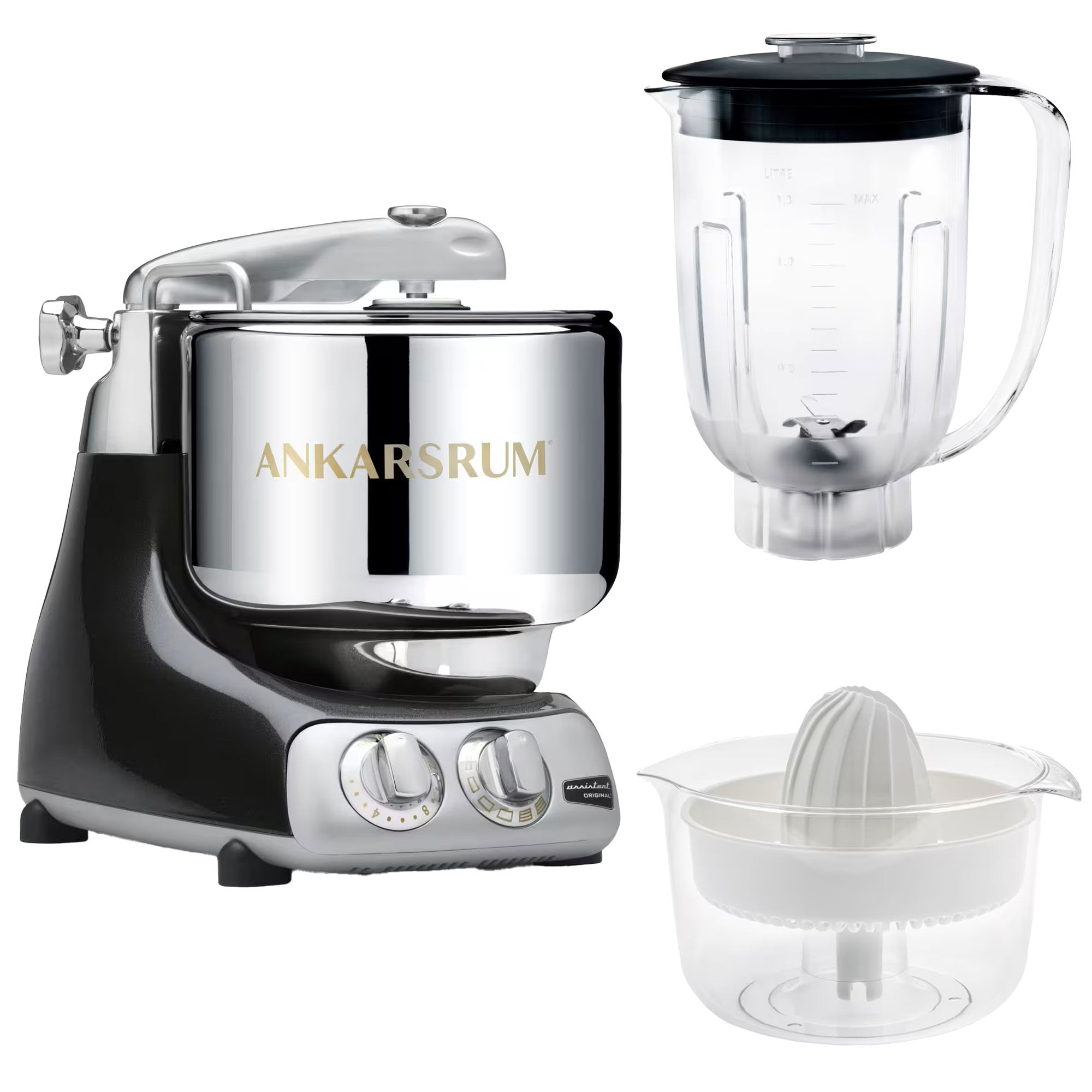 Ankarsrum Assistent Akm6230  Mixerkande Og Citruspresser Black Diamond
