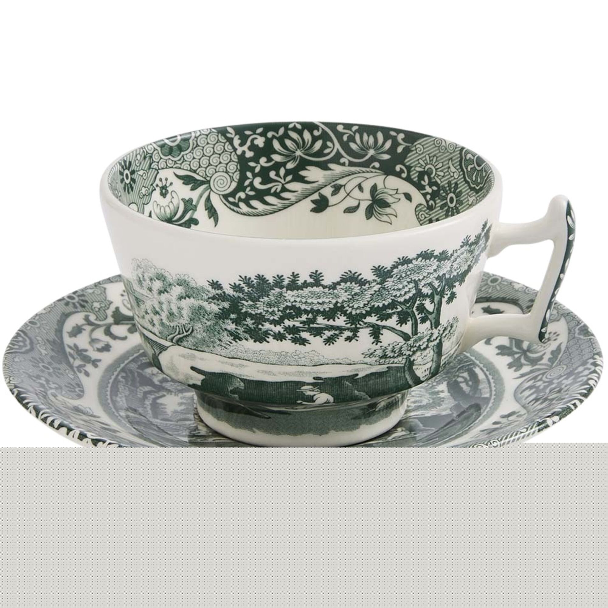 Heritage Green Italian Tekop Med Underkop 20 Cl Grønhvid  749151848245
