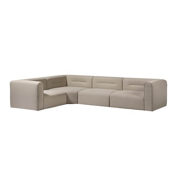 FDB Møbler L44 Mols Hjørnesofa - Beige Tilbud på Rummelig Sofa