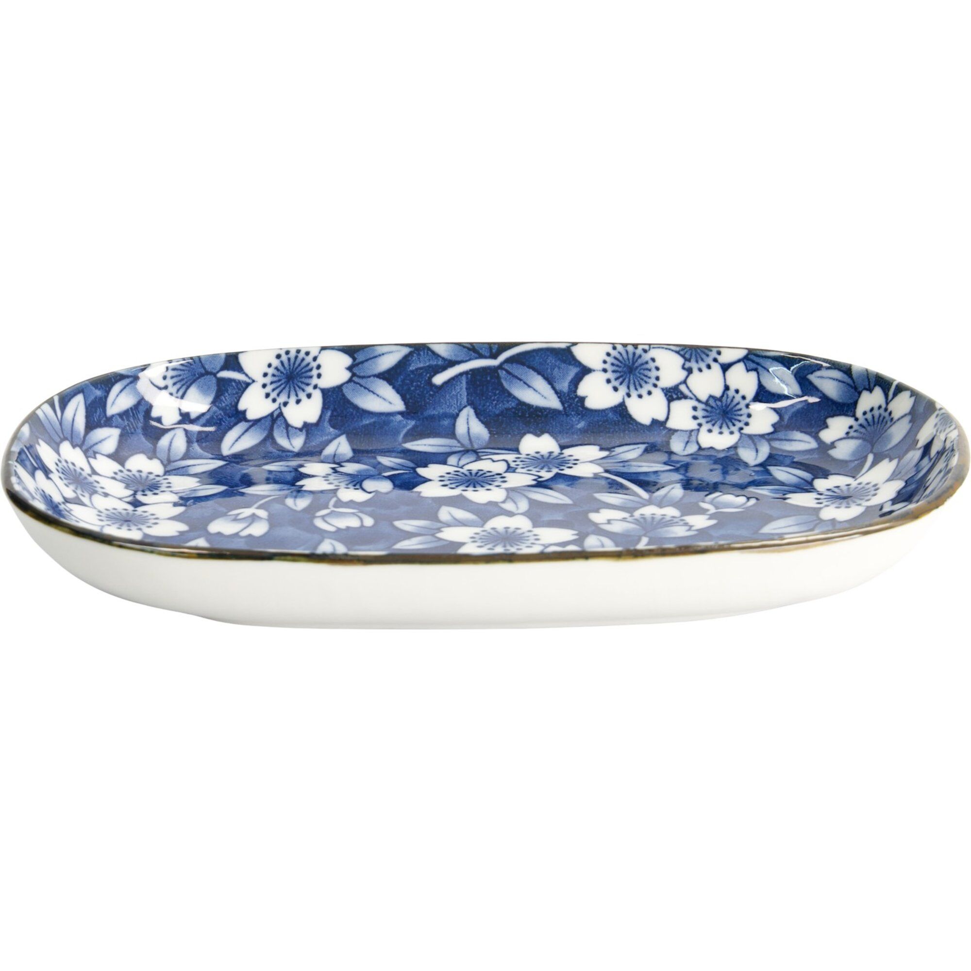 Blue Sakura Oval Tallerken  8719323496811