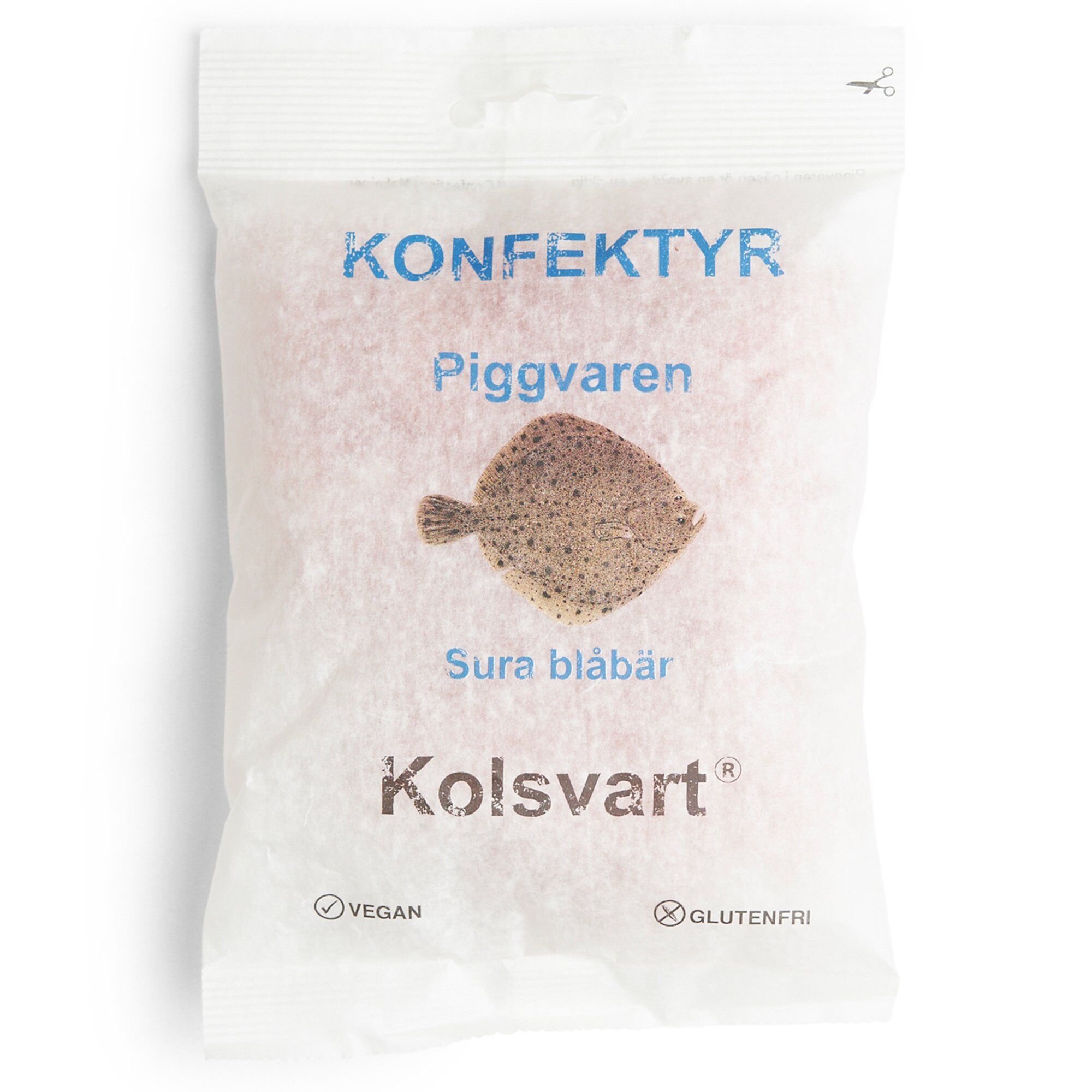 Pighvar Slikfisk med Blåbærsmag - 120 G fra Kolsvart