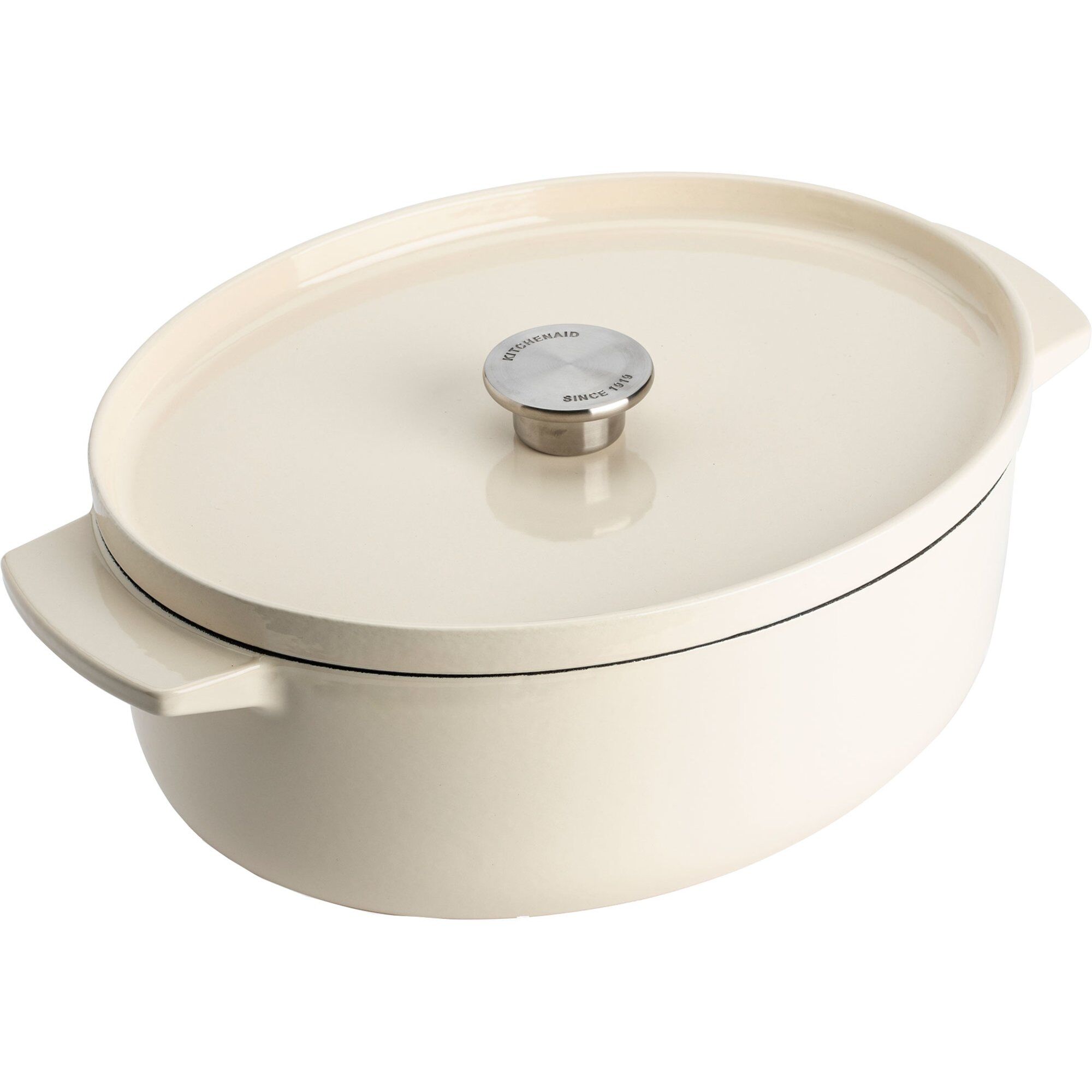 Støbejernsgryde Oval 30 Cm 56 Liter Almond Cream  4894871009295