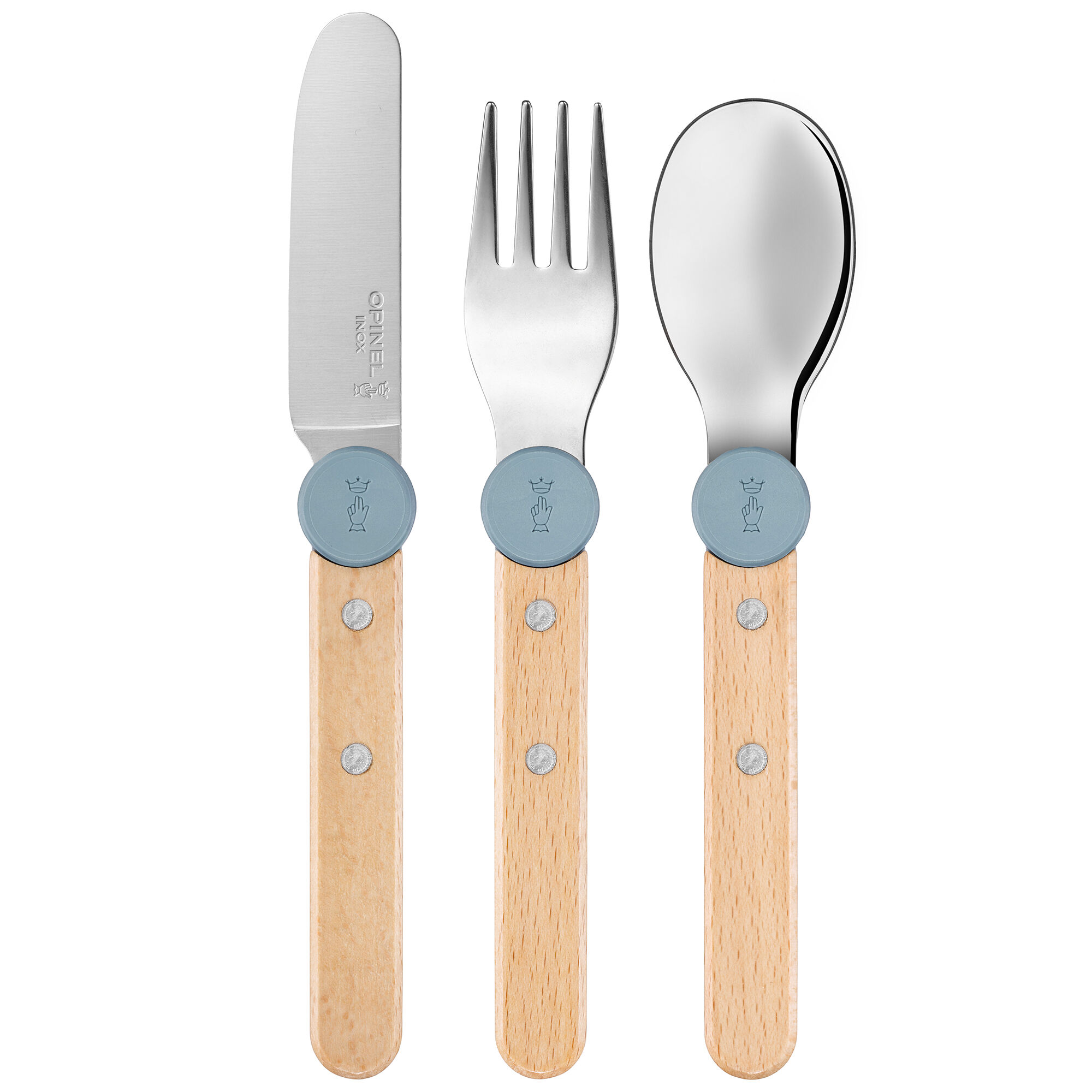 Opinel Le Petit Gourmet Børnebestik Rain Blue